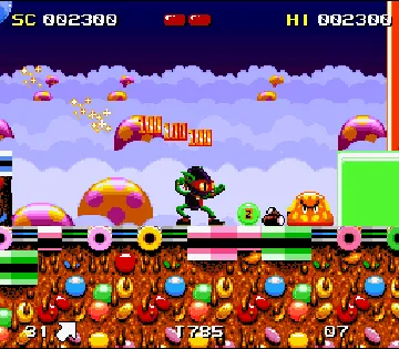 Zool (USA) (Sample) screen shot game playing